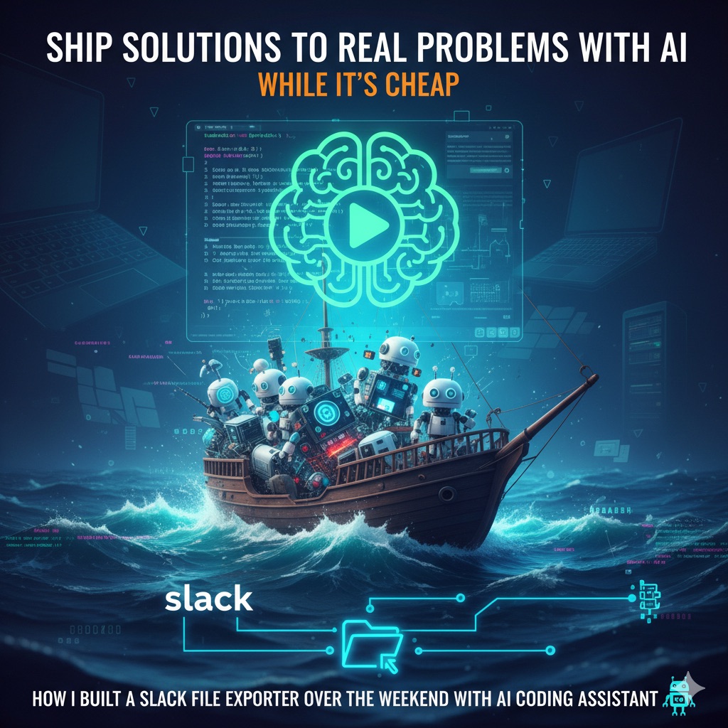 Ship solutions with AI — Slack File Exporter hero